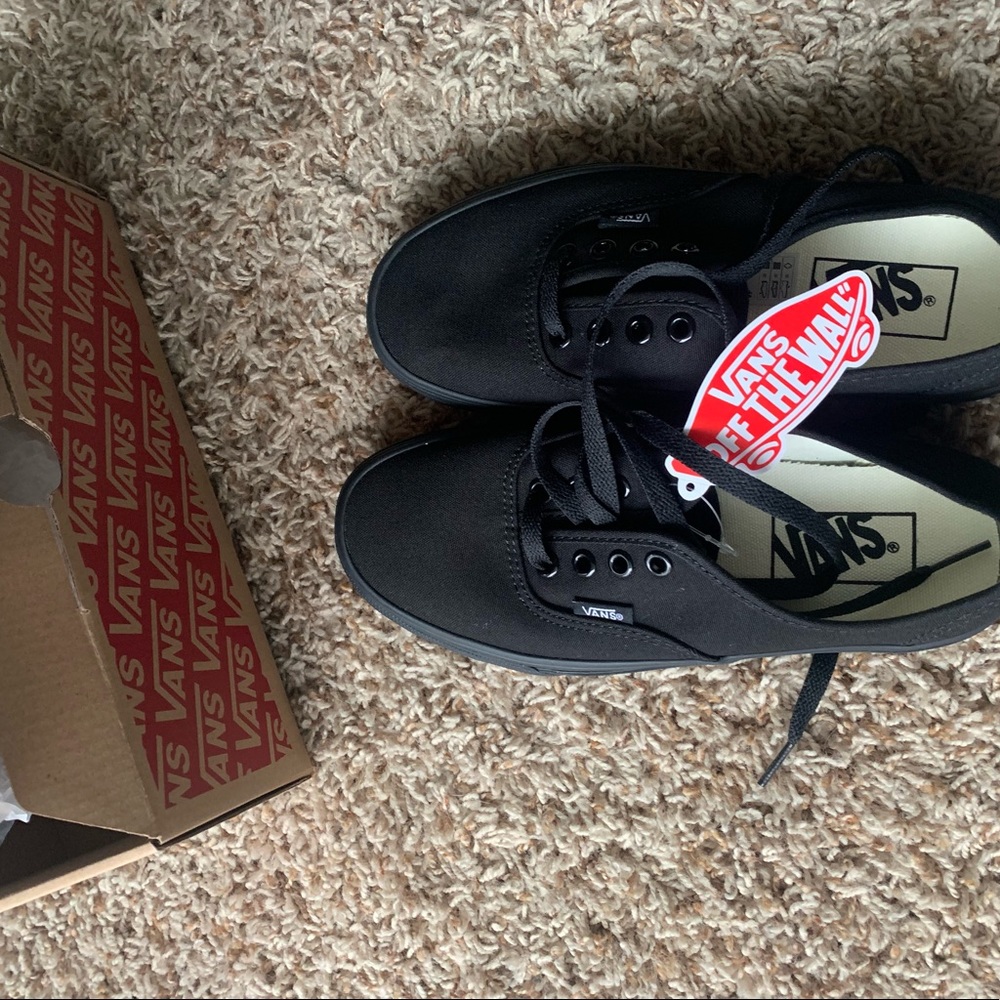 Brand New All Black Vans With Box and Tags.
